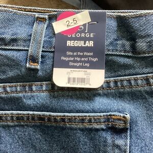 George Denim Straight Leg Jeans